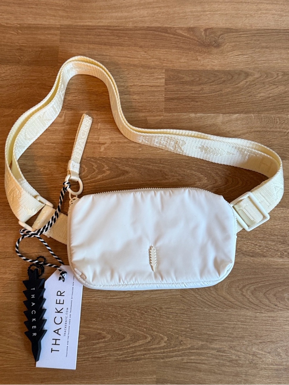 Thacker Edie Belt Bag Cream New NWT Cross Body Crossbody Neutral Athleisure